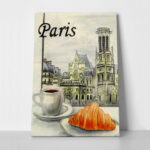 Πινακας σε καμβά PARIS BREAKFAST