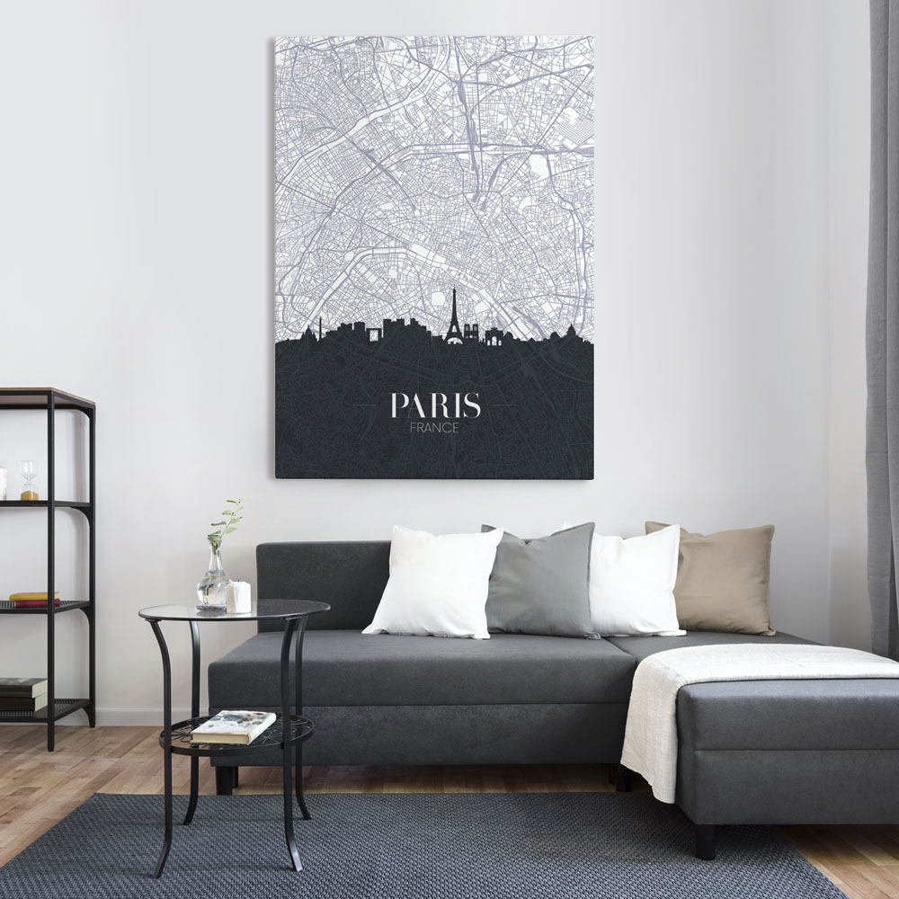 Πινακας σε καμβά PARIS CITY MAP