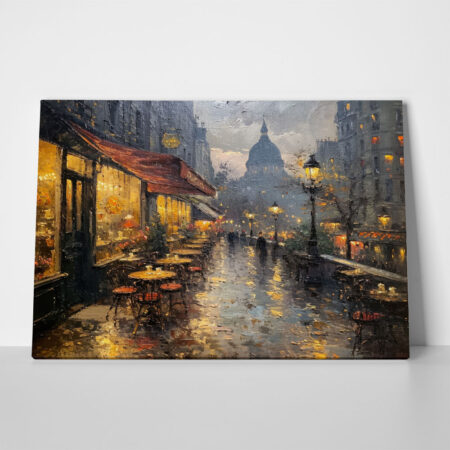 Πινακας σε καμβά PARISIAN CAFE PAINTING - Εργα Τεχνης Sticky 1