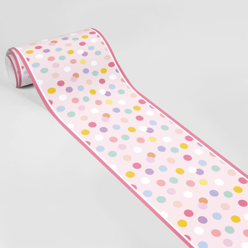 Μπορντούρα τοίχου PASTEL POLKA DOTS