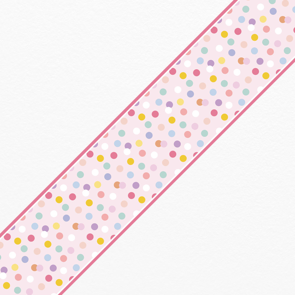 Μπορντούρα τοίχου PASTEL POLKA DOTS