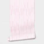 Αυτοκόλλητη Ταπετσαρία τοίχου PINK WATERCOLOR VERTICAL STRIPES