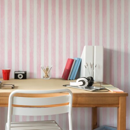 Αυτοκόλλητη Ταπετσαρία τοίχου PINK WATERCOLOR VERTICAL STRIPES - Εφηβικές Ταπετσαρίες Sticky 1
