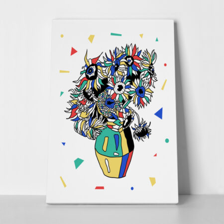 Πινακας σε καμβά POP ART VINCENT SUNFLOWERS - Vincent Van Gogh Sticky 1