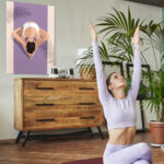 Πινακας σε καμβά PURPLE YOGA POSE