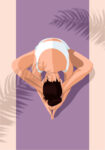 Πινακας σε καμβά PURPLE YOGA POSE