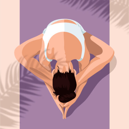 Πινακας σε καμβά PURPLE YOGA POSE - Αθληματα και Χομπυ Sticky 5