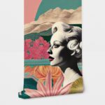 Αυτοκόλλητη Ταπετσαρία τοίχου RETRO STYLE FASHION WOMAN
