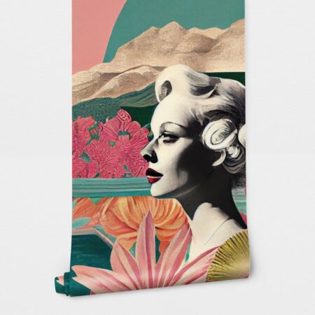 Αυτοκόλλητη Ταπετσαρία τοίχου RETRO STYLE FASHION WOMAN - Vintage Sticky 2