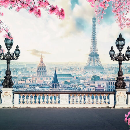 Πινακας σε καμβά ROMANTIC PARIS AT SPRING - Παρισι Sticky 5