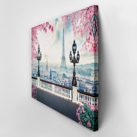 Πινακας σε καμβά ROMANTIC PARIS AT SPRING - Παρισι Sticky 3