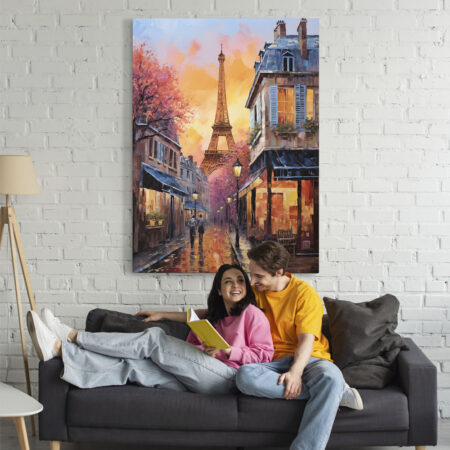 Πινακας σε καμβά ROMANTIC PARIS PAINTING