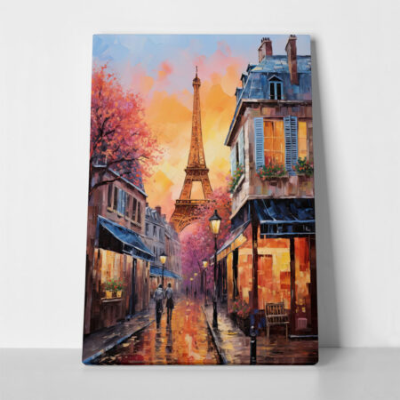 Πινακας σε καμβά ROMANTIC PARIS PAINTING - Παρισι Sticky 1