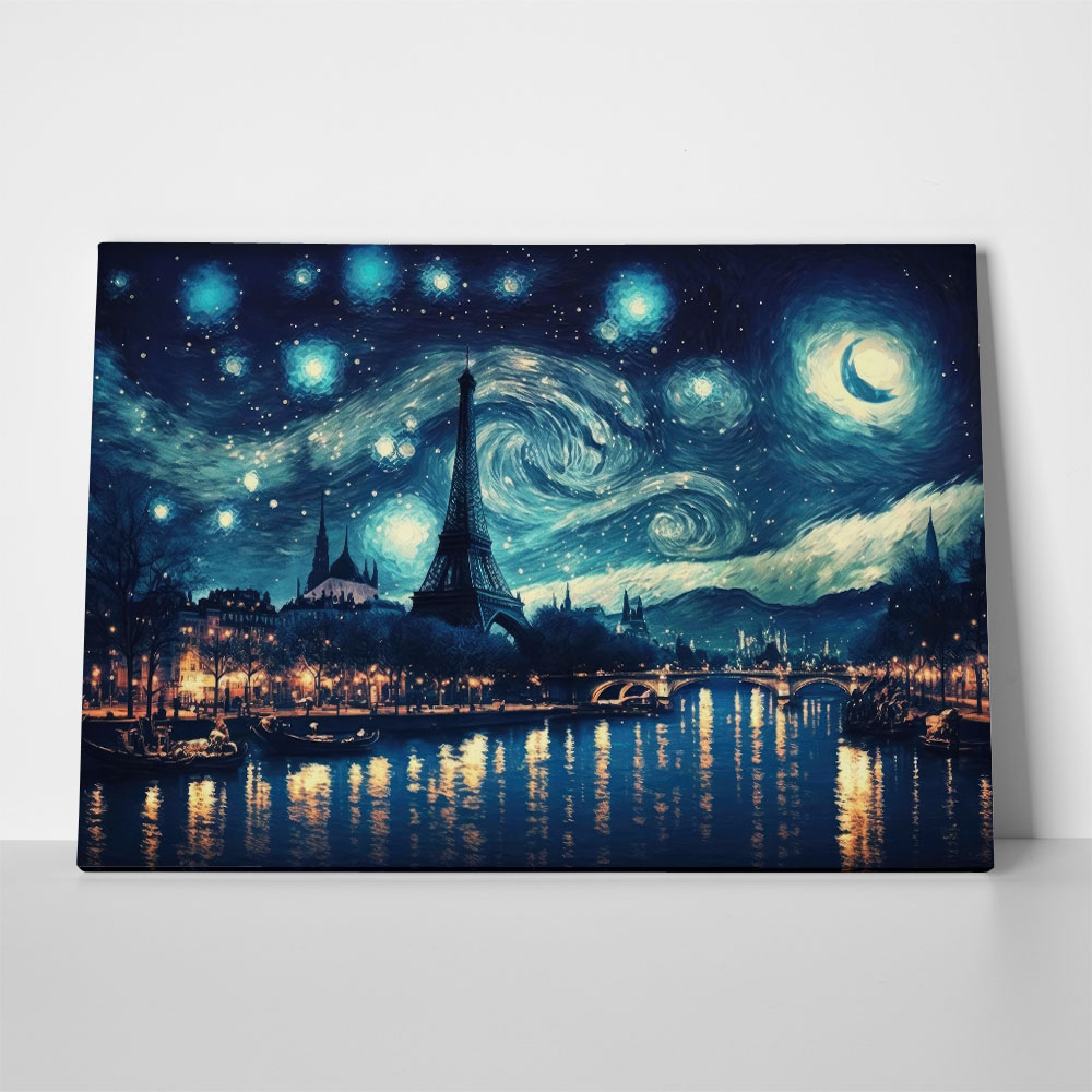Πινακας σε καμβά STARRY NIGHT PARIS