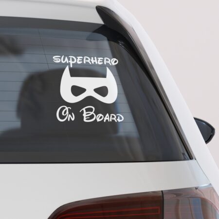 Αυτοκολλητο Αυτοκινητου SUPERHERO ON BOARD 2 - Αυτοκόλλητα Baby on board Sticky 2