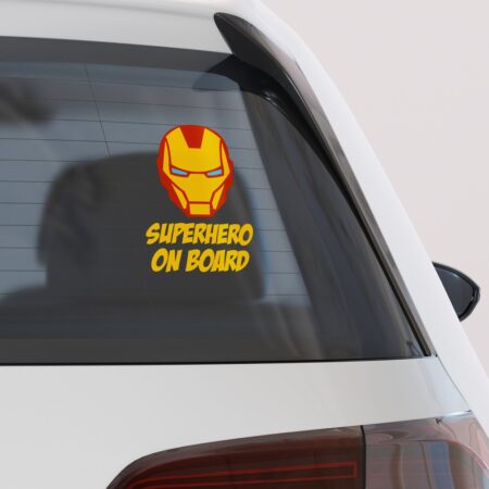 Αυτοκολλητο Αυτοκινητου SUPERHERO ON BOARD 3 - Αυτοκόλλητα Baby on board