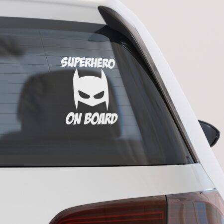 Αυτοκολλητο Αυτοκινητου SUPERHERO ON BOARD 4 - Αυτοκόλλητα Baby on board