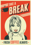 Πινακας σε καμβά TAKE A COFFEE BREAK