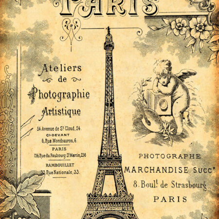 Πινακας σε καμβά VINTAGE PARIS 1900 - Vintage Sticky 5