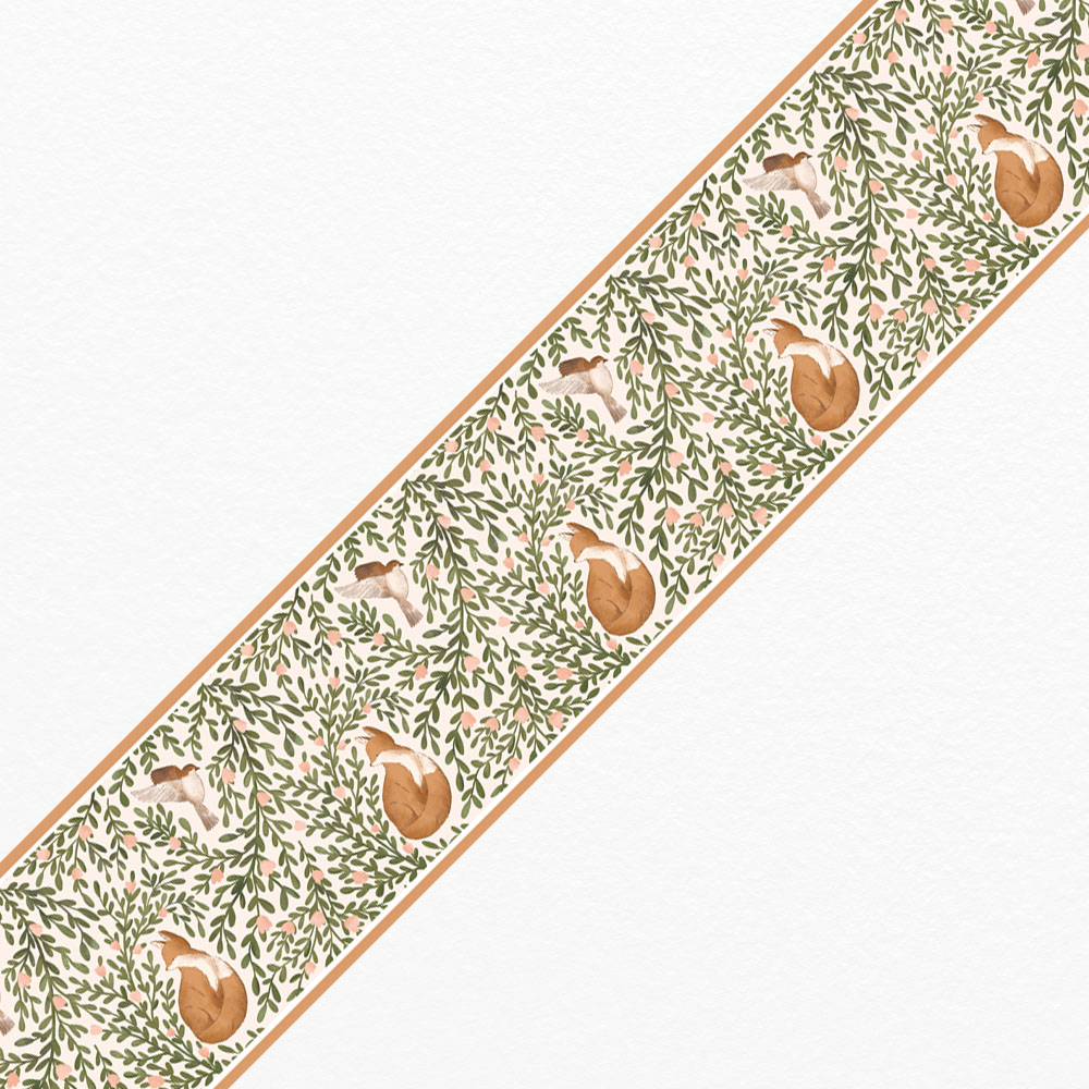 Μπορντούρα τοίχου WATERCOLOR FLORAL AND ANIMALS