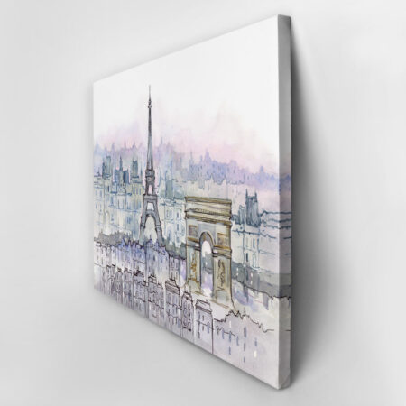 Πινακας σε καμβά WATERCOLOR PARIS - Παρισι Sticky 3