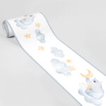 Μπορντούρα τοίχου WATERCOLOR POLAR BEAR ON CLOUDS
