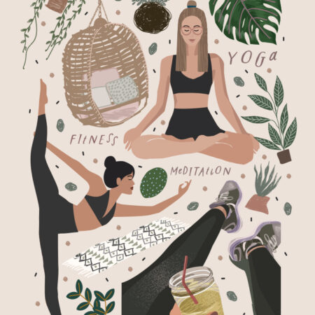 Πινακας σε καμβά YOGA LIFESTYLE - Αθληματα και Χομπυ Sticky 5