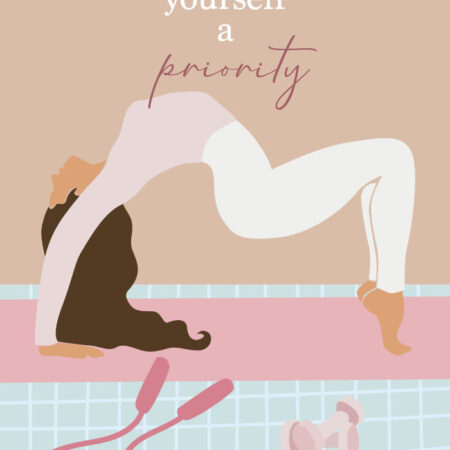 Πινακας σε καμβά YOGA MAKE YOURSELF A PRIORITY - Πινακες σε καμβα Sticky 5