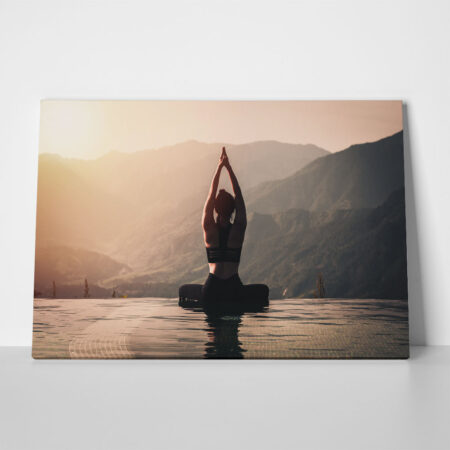 Πινακας σε καμβά YOGA MOUNTAIN PEAK - Αθληματα και Χομπυ Sticky 1