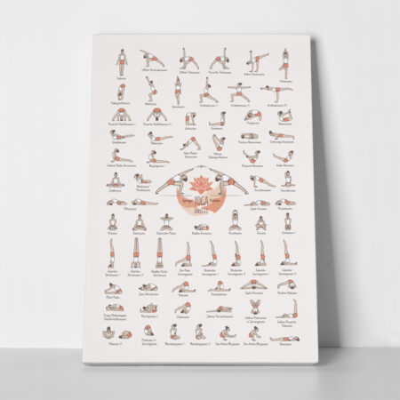 Πινακας σε καμβά YOGA POSES LEVEL 1 - Αθληματα και Χομπυ Sticky 1