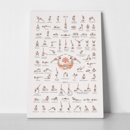 Πινακας σε καμβά YOGA POSES LEVEL 2 - Αθληματα και Χομπυ Sticky 1