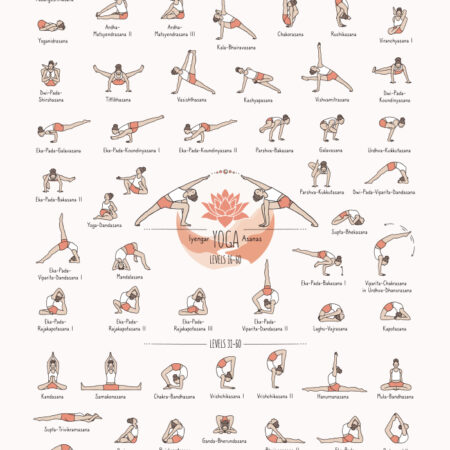 Πινακας σε καμβά YOGA POSES LEVEL 3 - Αθληματα και Χομπυ Sticky 5