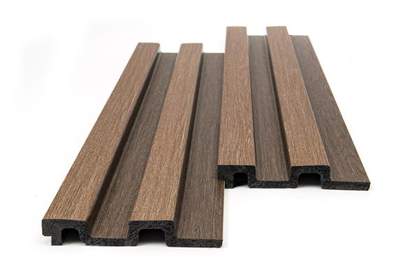 Διακοσμητικό panel τοίχου με 3D πηχακια 14 RESIDENCE πλατος 12.2cm x υψος 2.90m GOLDEN/BROWN OAK