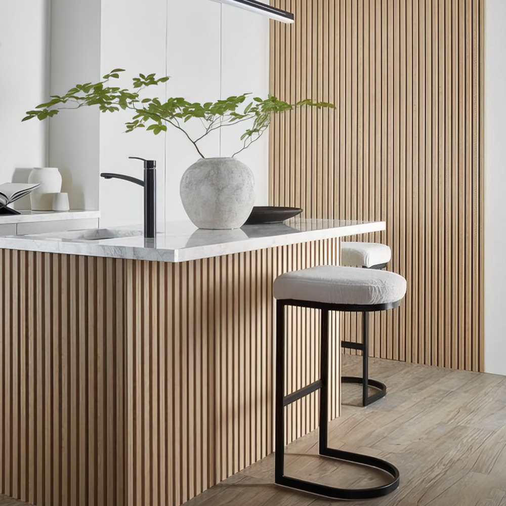 Διακοσμητικό panel τοίχου με 3D πηχακια 04 RESIDENCE πλατος 12.2cm x υψος 2.90m WHITE OAK