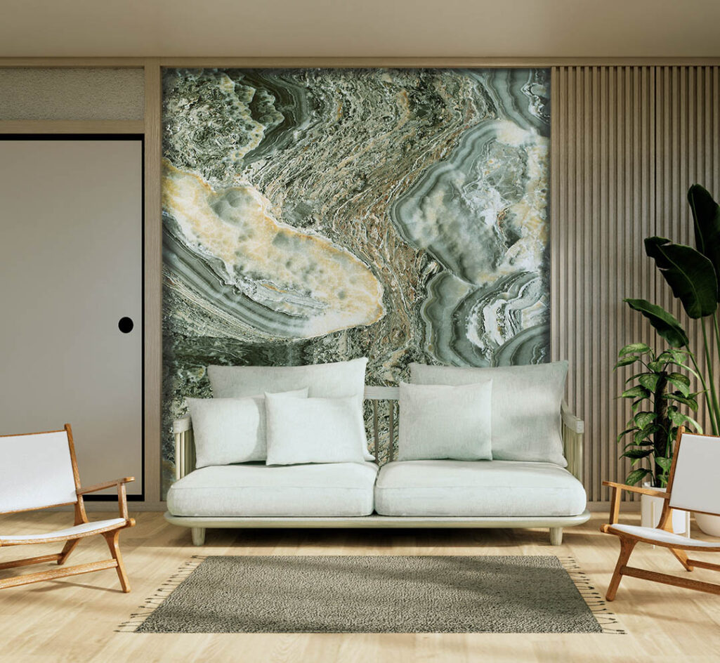 PVC Panel τοιχου 122cm x 280cm x 2,8mm ONYX GREEN 901