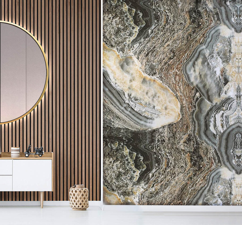 PVC Panel τοιχου 122cm x 280cm x 2,8mm ONYX GREY 870