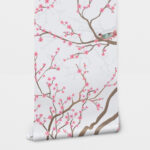 Αυτοκόλλητη Ταπετσαρία τοίχου CHERRY BLOSSOM WITH BIRDS