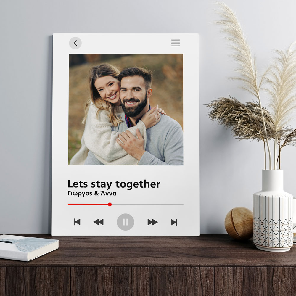 Πινακας σε καμβά COUPLE SONG WHITE
