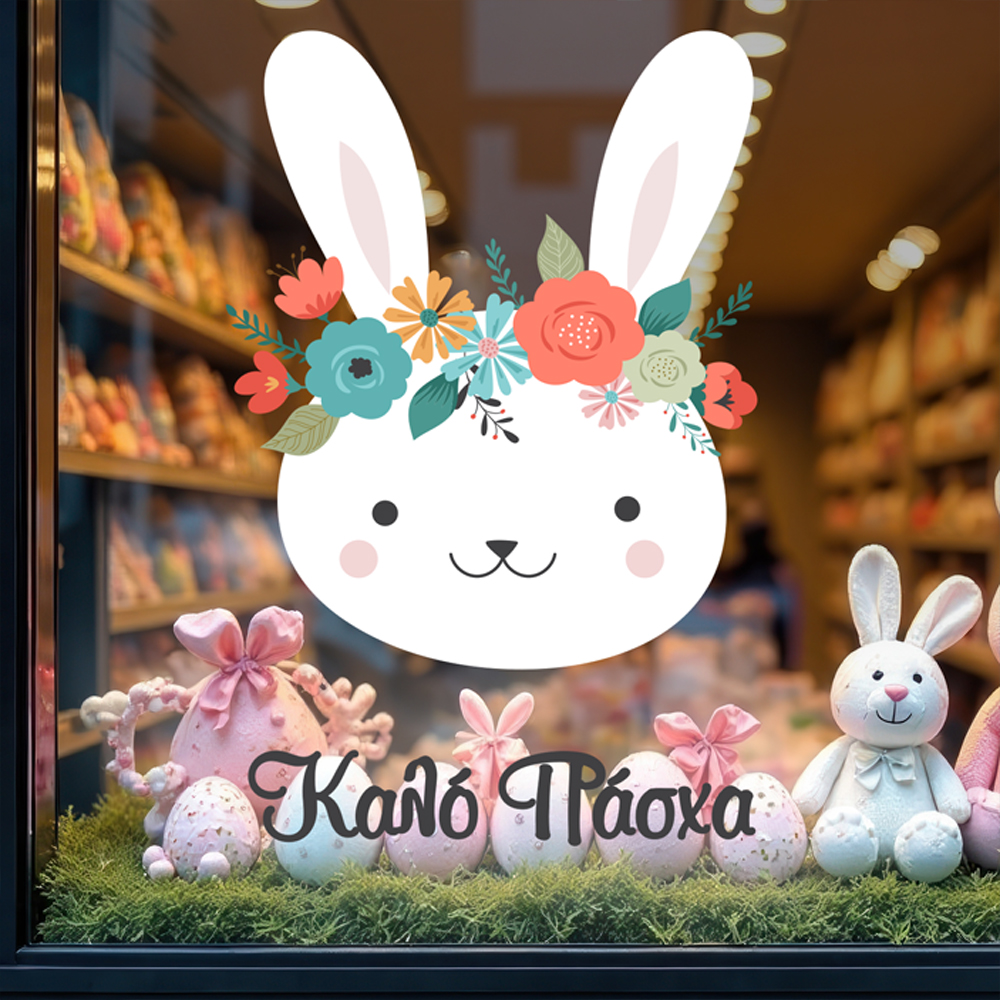 Αυτοκόλλητο Βιτρίνας EASTER BUNNY