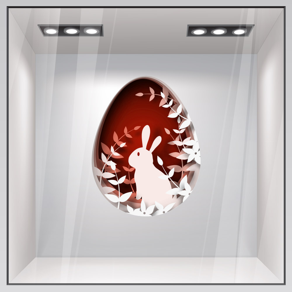 Αυτοκόλλητο Βιτρίνας EASTER EGG BUNNY