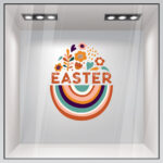 Αυτοκόλλητο Βιτρίνας EASTER RAINBOW