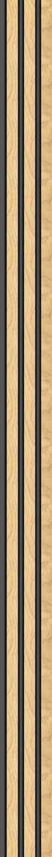 Διακοσμητικό panel τοίχου με 3D πηχακια F4 PIANO πλατος 12.2cm x υψος 2.90m NAT.OAK/BLACK