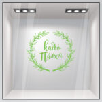 Αυτοκόλλητο Βιτρίνας HAPPY EASTER WREATH