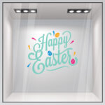 Αυτοκόλλητο Βιτρίνας HAPPY EASTER