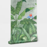 Αυτοκόλλητη Ταπετσαρία τοίχου TROPICAL JUNGLE WITH PARROTS