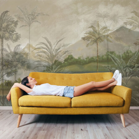Αυτοκόλλητη Ταπετσαρία τοίχου TROPICAL LANDSCAPE PAINTING - Tropical Sticky 2