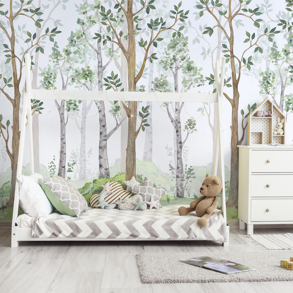 Αυτοκόλλητη Ταπετσαρία τοίχου WATERCOLOR FAIRY FOREST