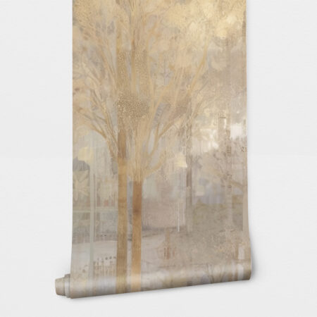 Αυτοκόλλητη Ταπετσαρία τοίχου GOLDEN FOREST TREES - Τοπία Sticky 2