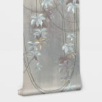 Αυτοκόλλητη Ταπετσαρία τοίχου HANGING LEAVES AND FLOWERS