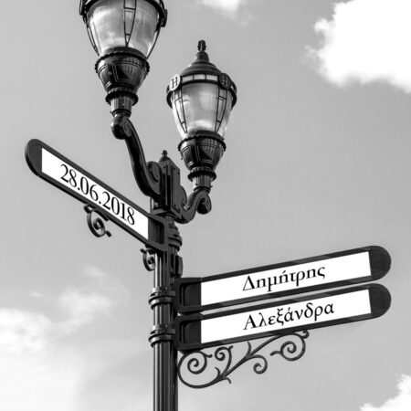 Πίνακας σε καμβά ROAD SIGN NAMES - Αγαπη - Ερωτας Sticky 5
